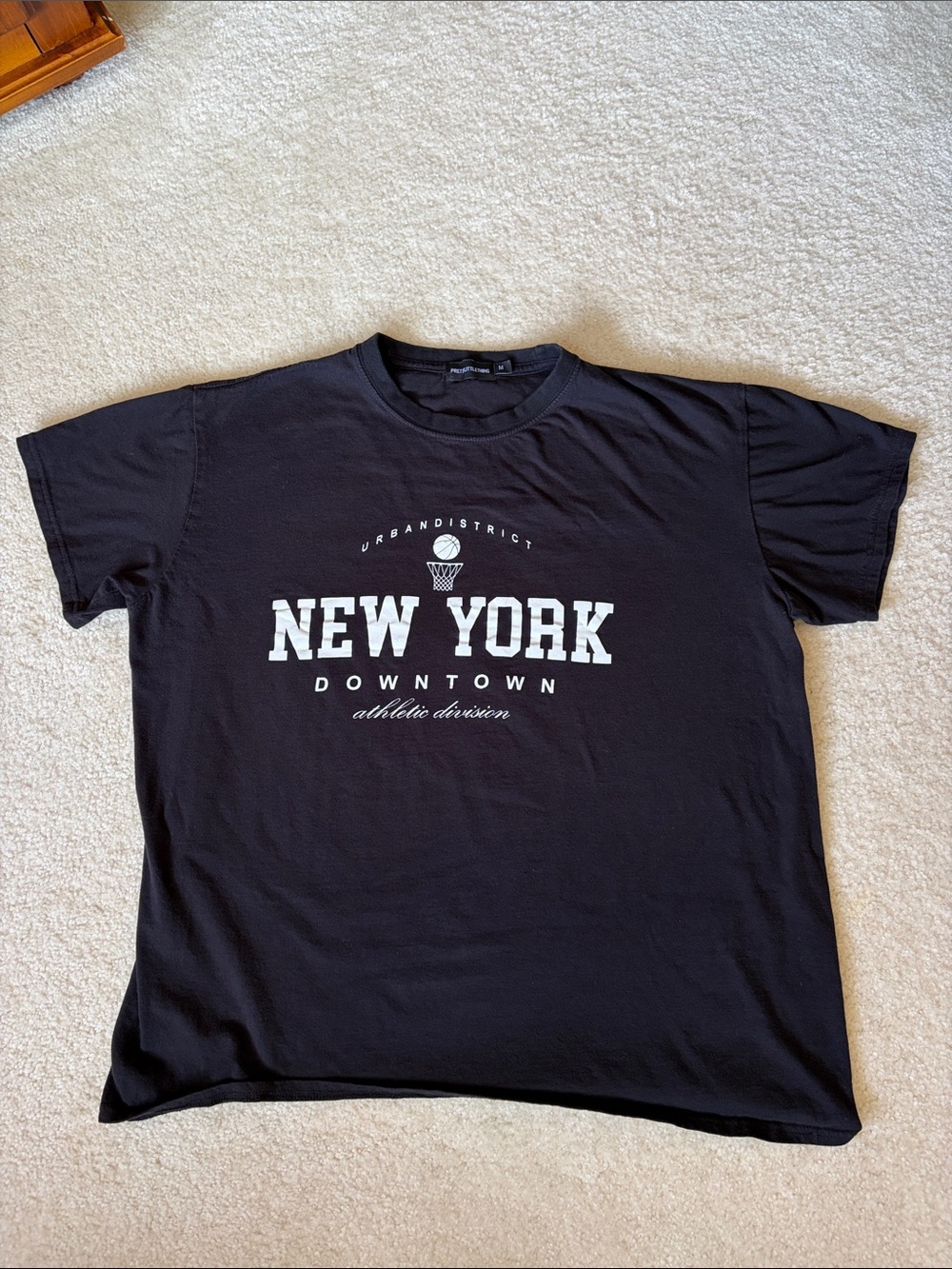 PrettyLittleThing Black New York Downtown Graphic Tee